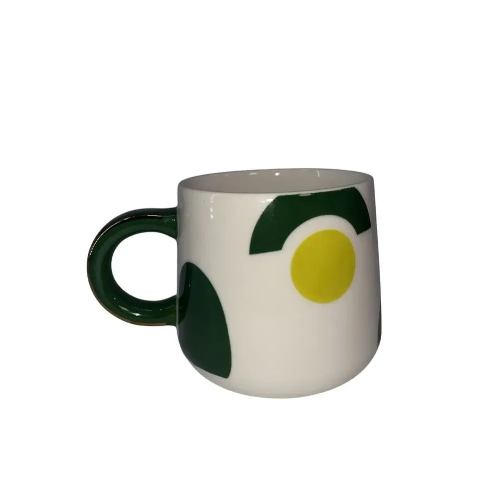 Tabitha Brown Stoneware Mug Target Collab 12 Oz. Green White Yellow MCM